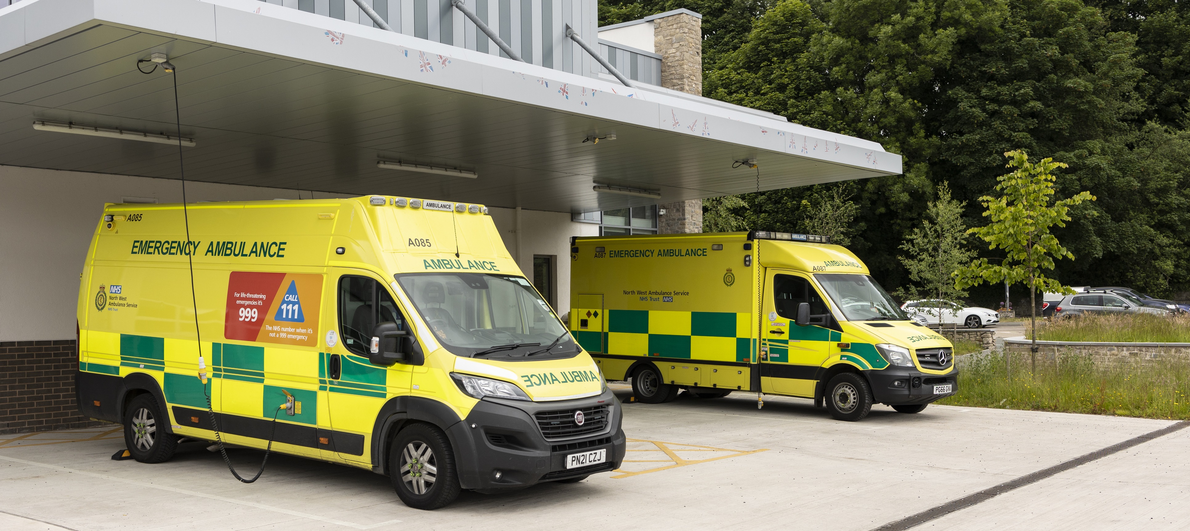 Electric ambulances charging